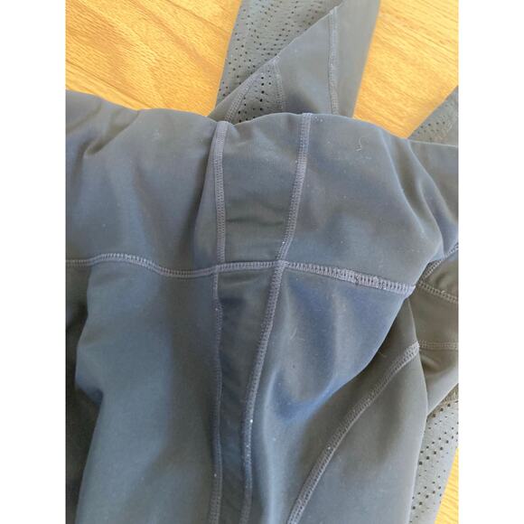 EUC Athleta High Rise Precision 7/8 Tight Leggings Black Mesh Cut Out L - Picture 8 of 13